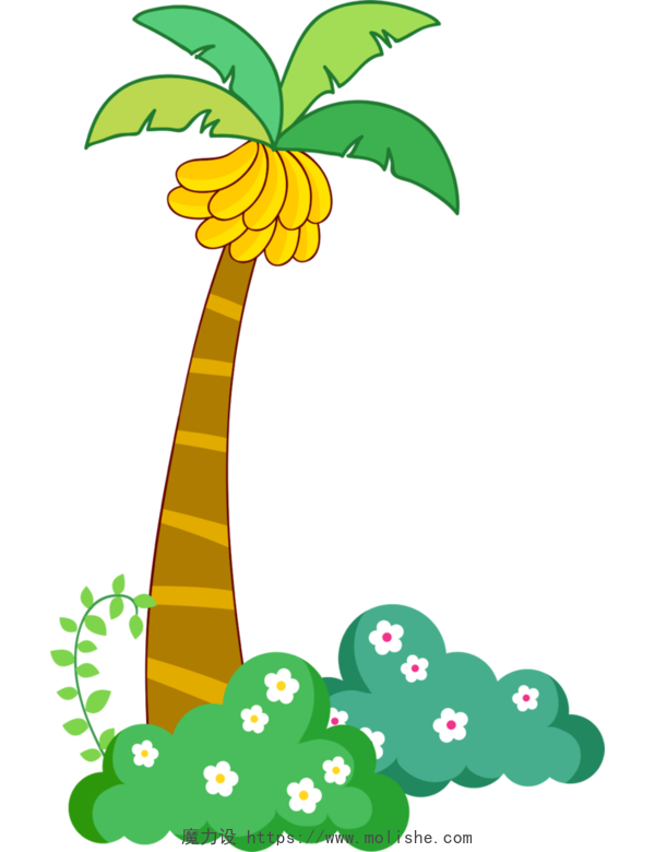  卡通香蕉树
